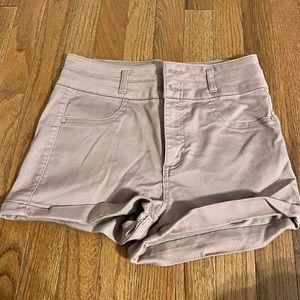 Rose gold high waisted shorts